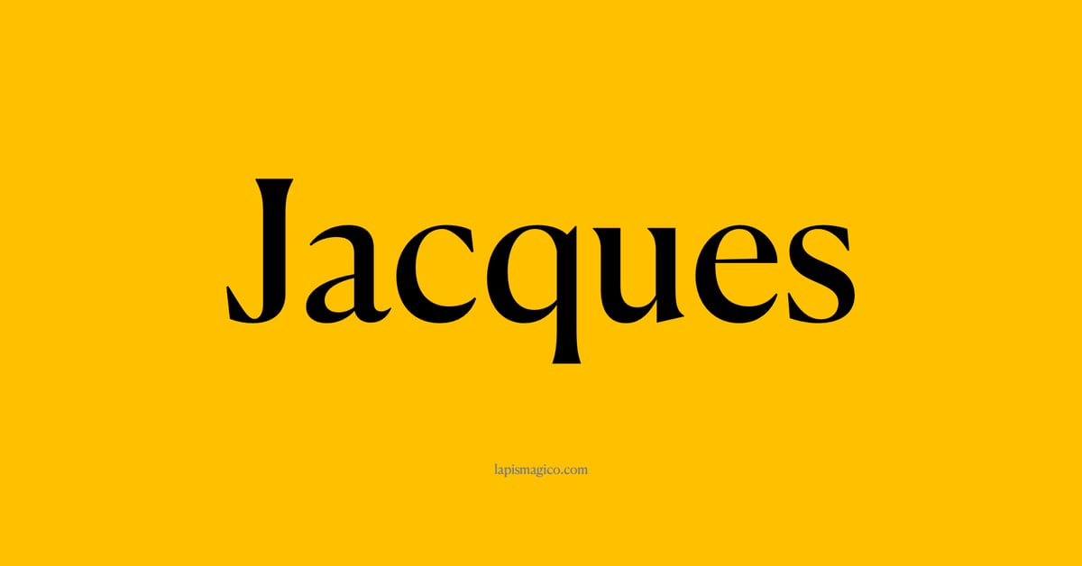 Nome Jacques, ficha divertida com pontilhado para crianças