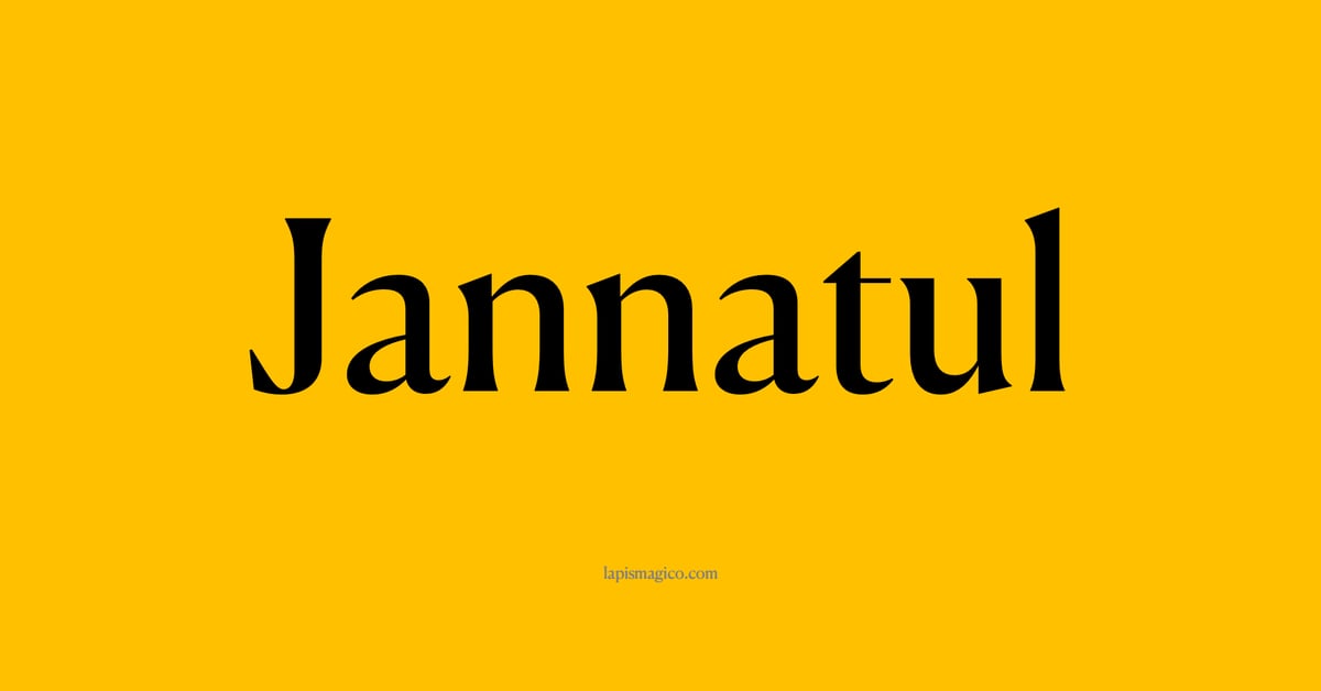 Nome Jannatul, ficha divertida com pontilhado para crianças