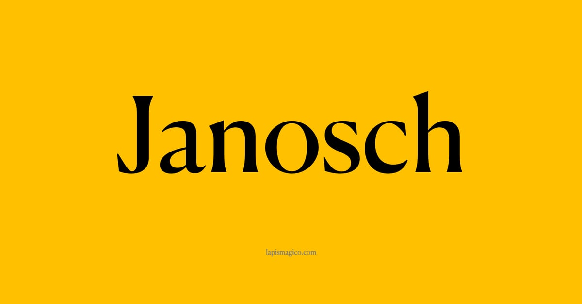 Nome Janosch, ficha divertida com pontilhado para crianças