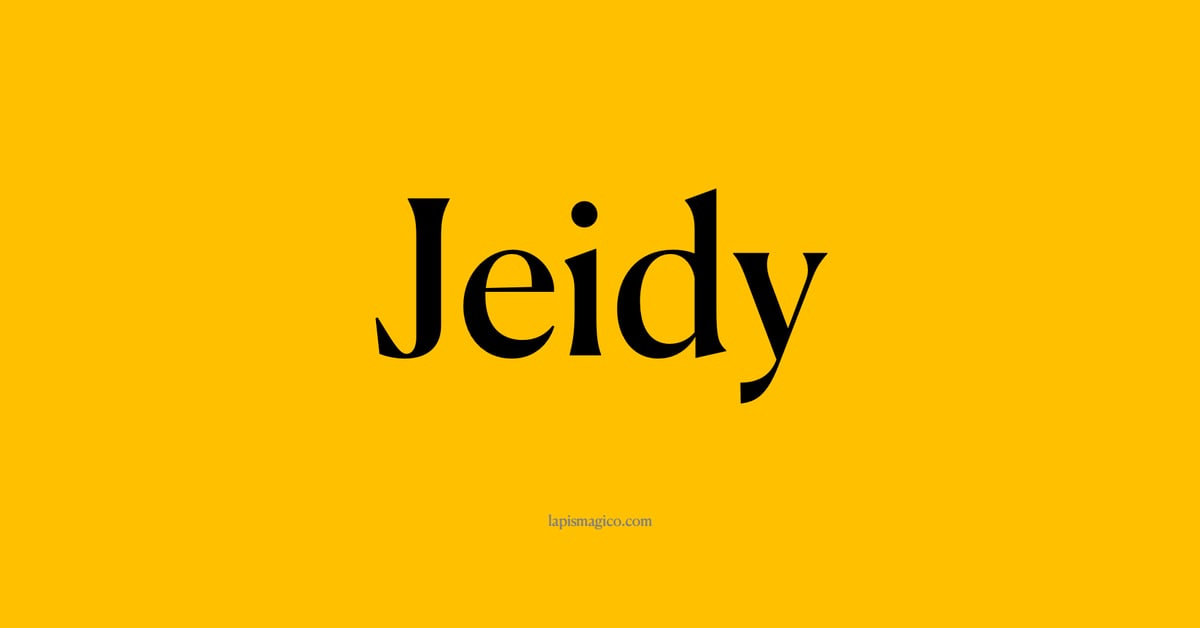 Nome Jeidy, ficha divertida com pontilhado para crianças