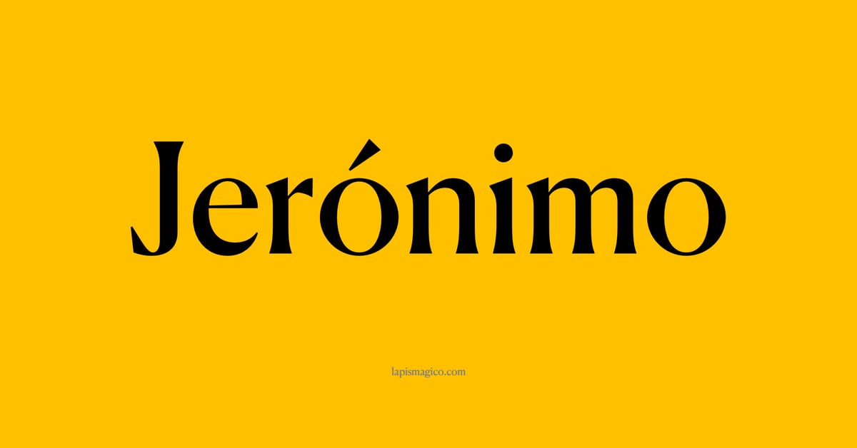 Nome Jerónimo, ficha divertida com pontilhado para crianças