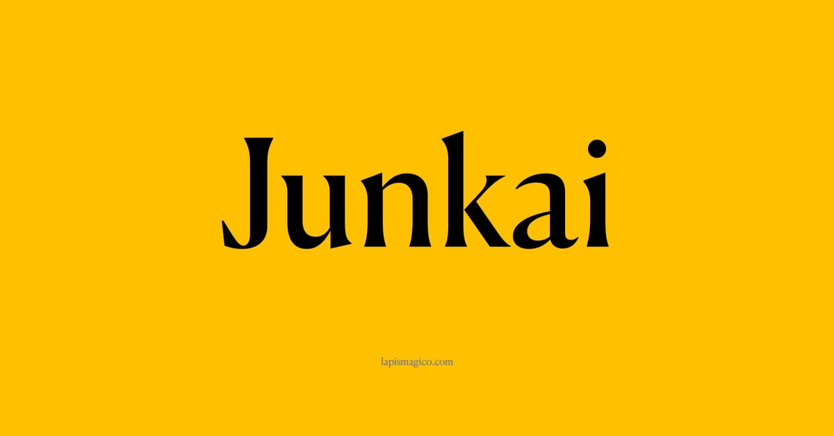 Nome Junkai, ficha divertida com pontilhado para crianças