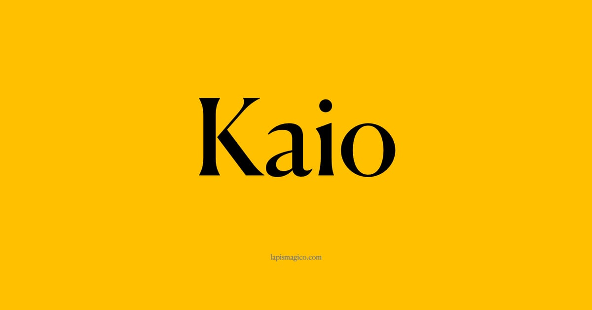 Nome Kaio, ficha divertida com pontilhado para crianças
