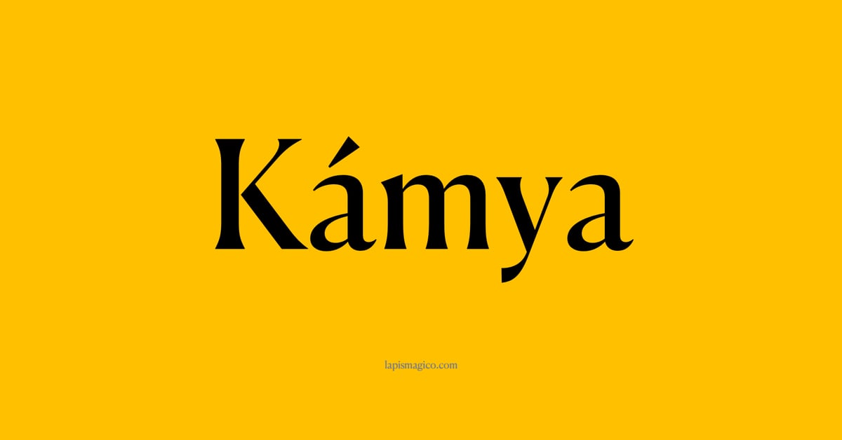Nome Kámya, ficha divertida com pontilhado para crianças