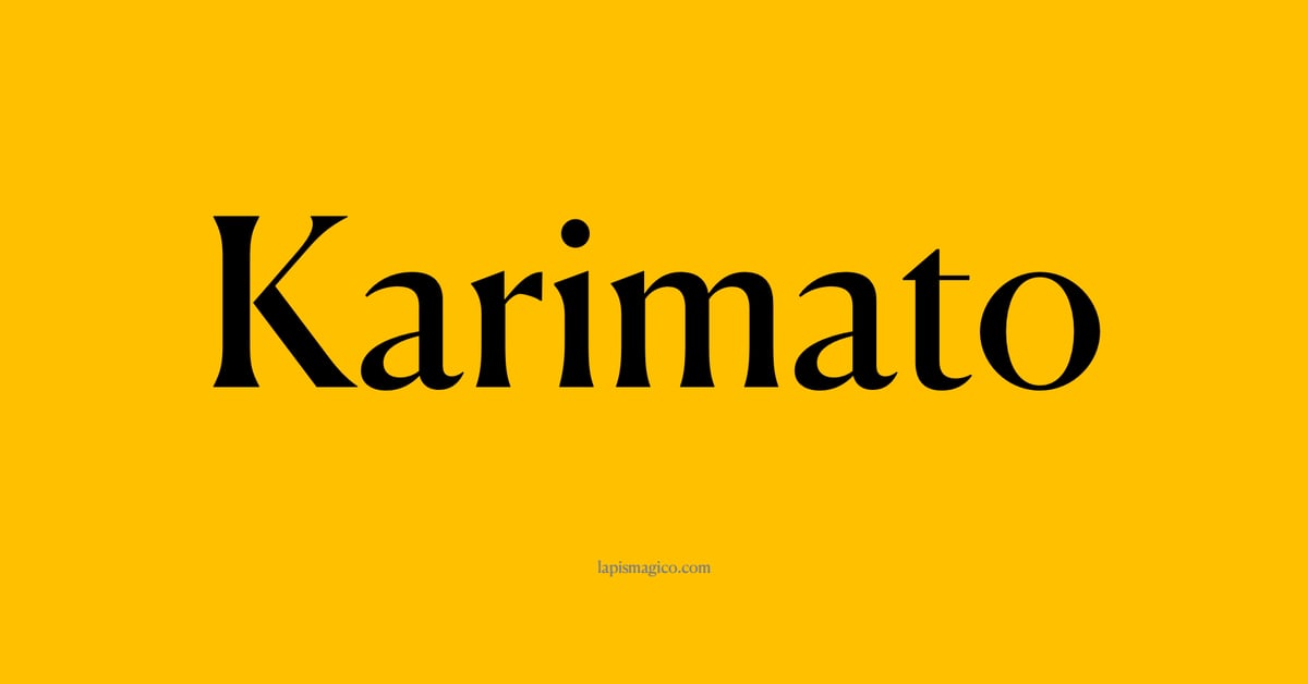 Nome Karimato, ficha divertida com pontilhado para crianças