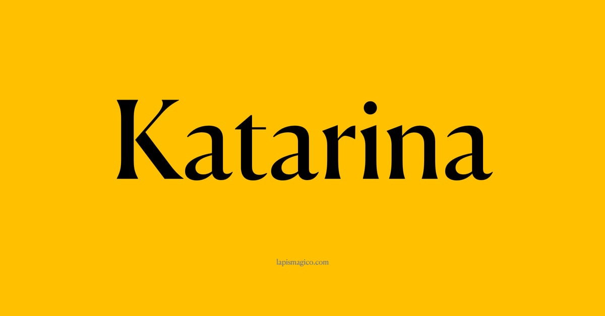 Nome Katarina, ficha divertida com pontilhado para crianças