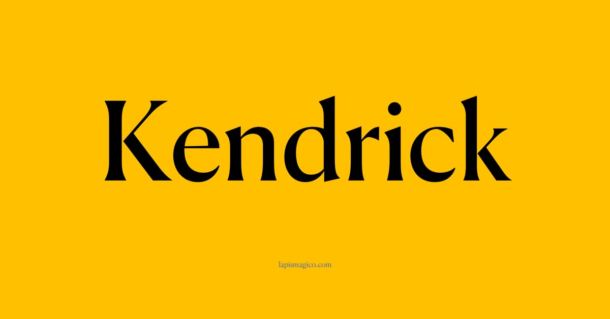 Nome Kendrick, ficha divertida com pontilhado para crianças