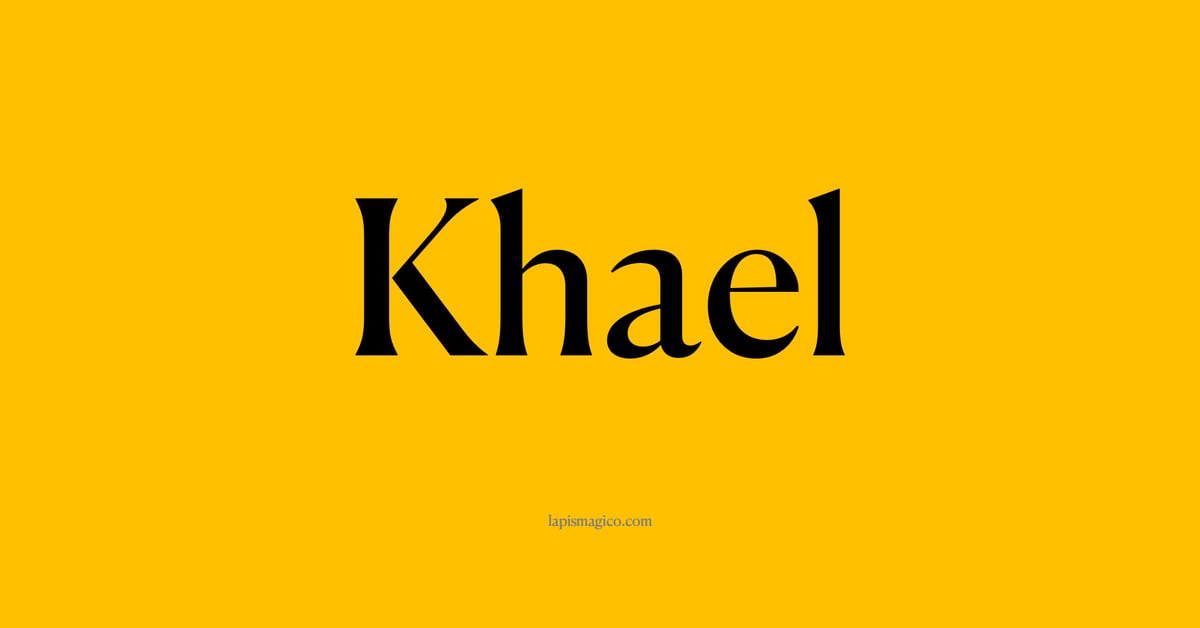 Nome Khael, ficha divertida com pontilhado para crianças
