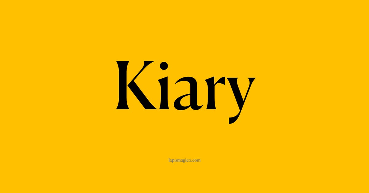 Nome Kiary, ficha divertida com pontilhado para crianças