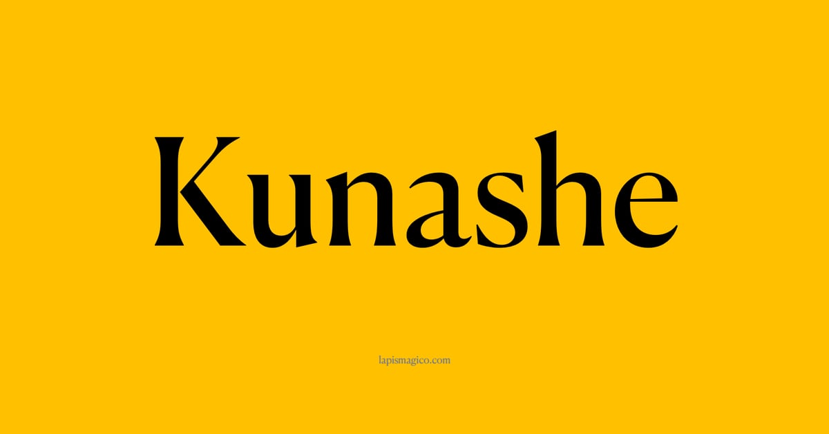 Nome Kunashe, ficha divertida com pontilhado para crianças