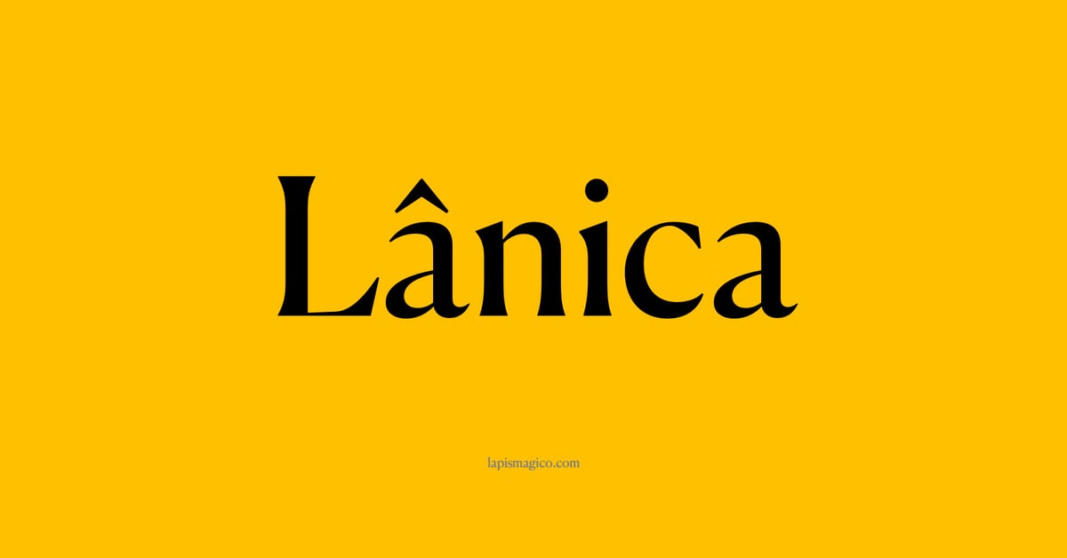 Nome Lânica, ficha divertida com pontilhado para crianças