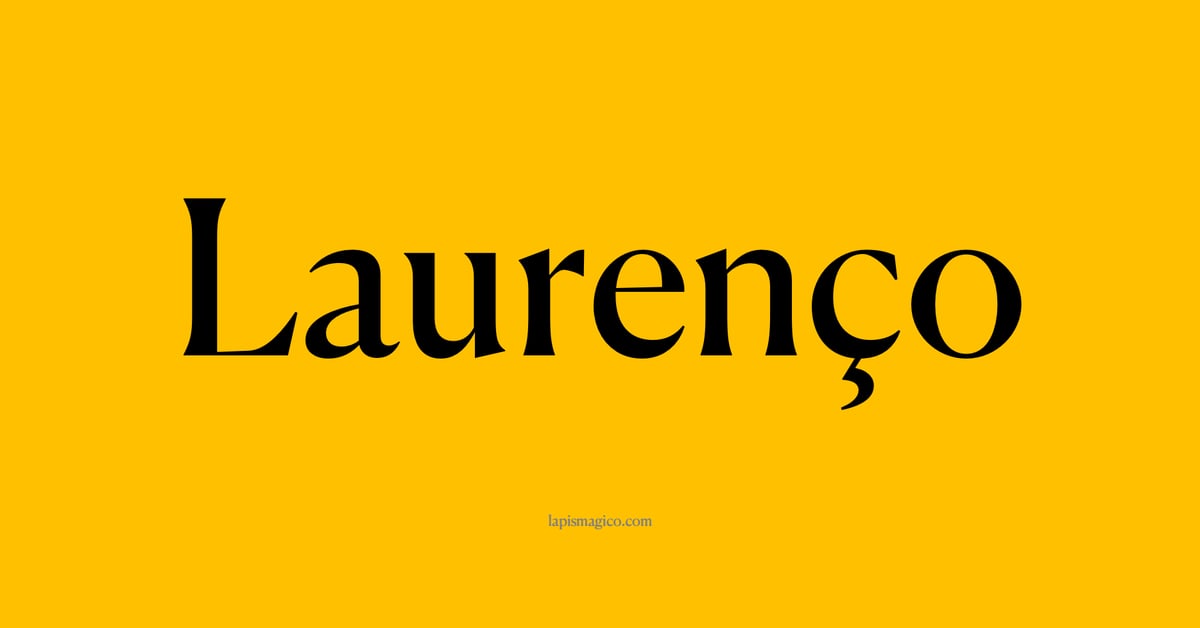 Nome Laurenço, ficha divertida com pontilhado para crianças