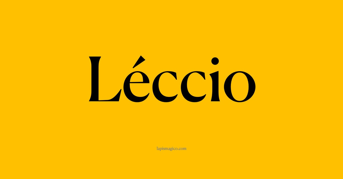 Nome Léccio, ficha divertida com pontilhado para crianças