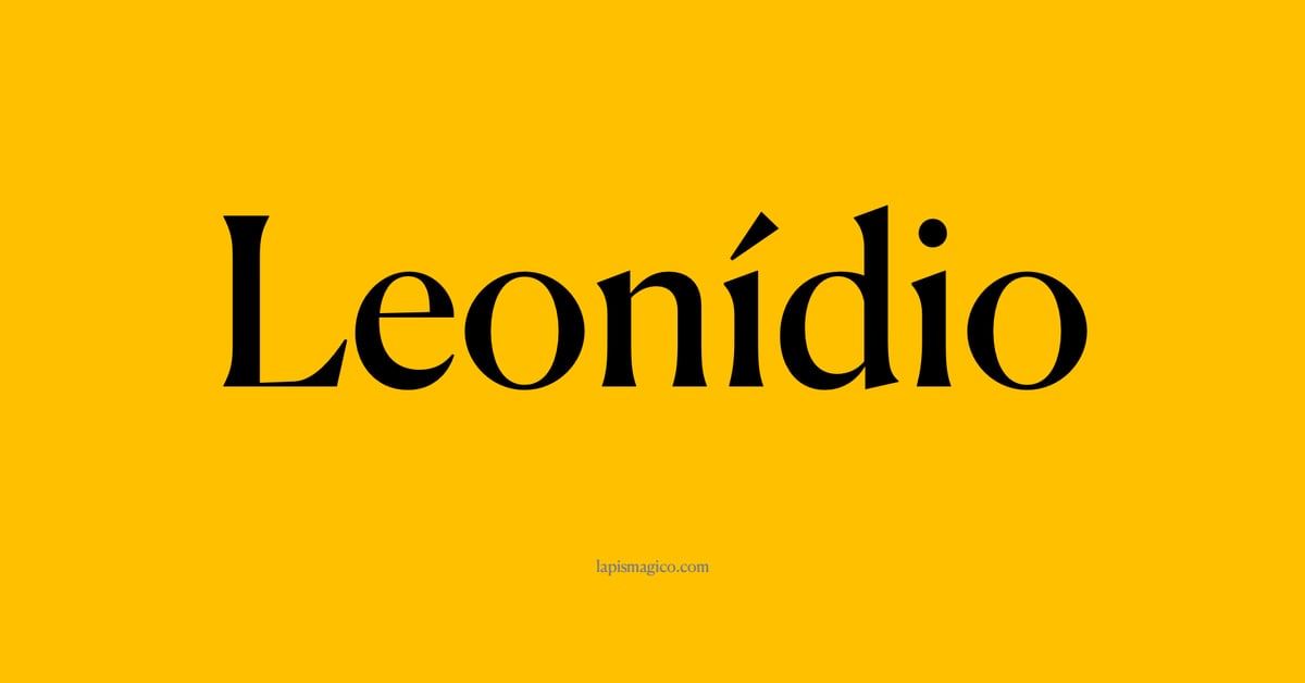 Nome Leonídio, ficha divertida com pontilhado para crianças