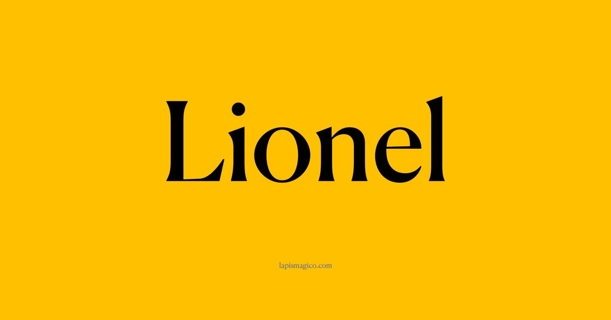 Nome Lionel, ficha divertida com pontilhado para crianças