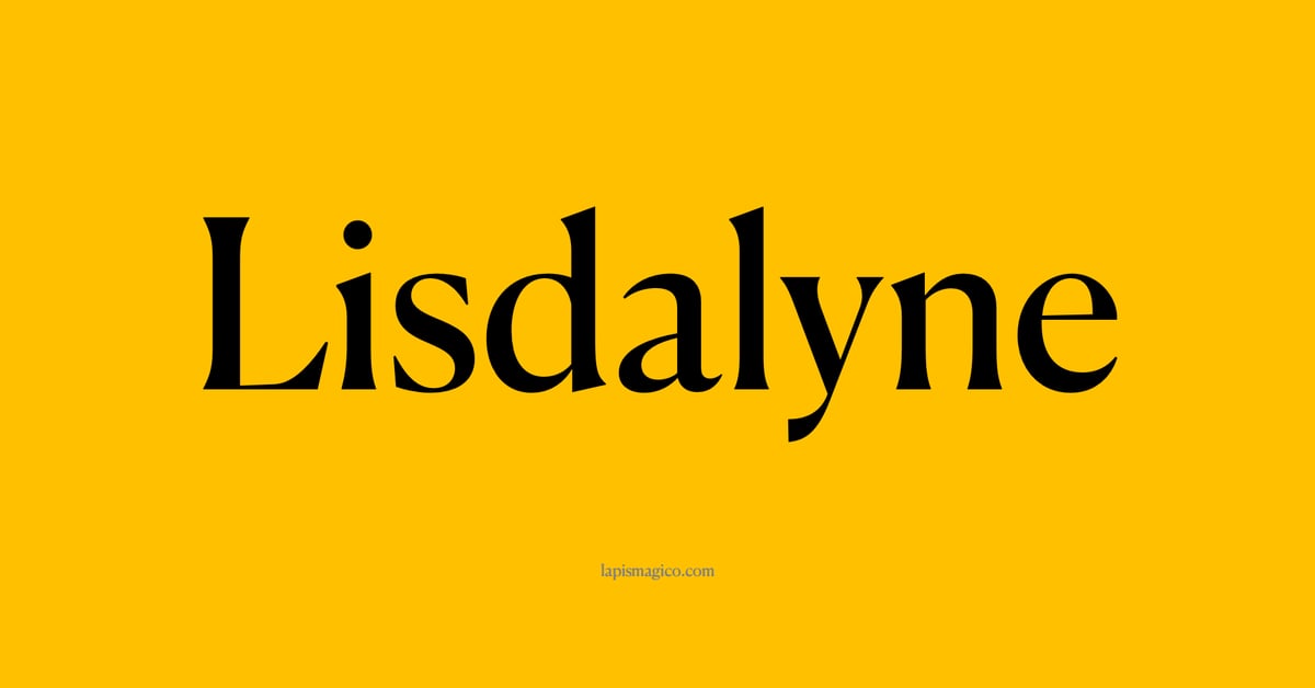 Nome Lisdalyne, ficha divertida com pontilhado para crianças