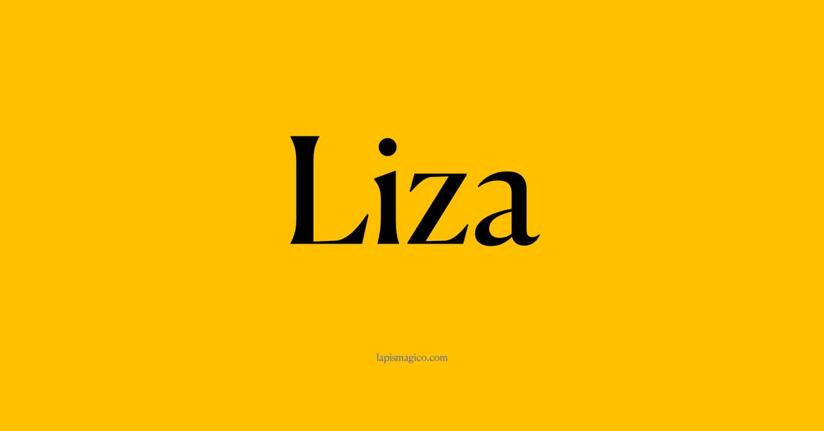 Nome Liza, ficha divertida com pontilhado para crianças