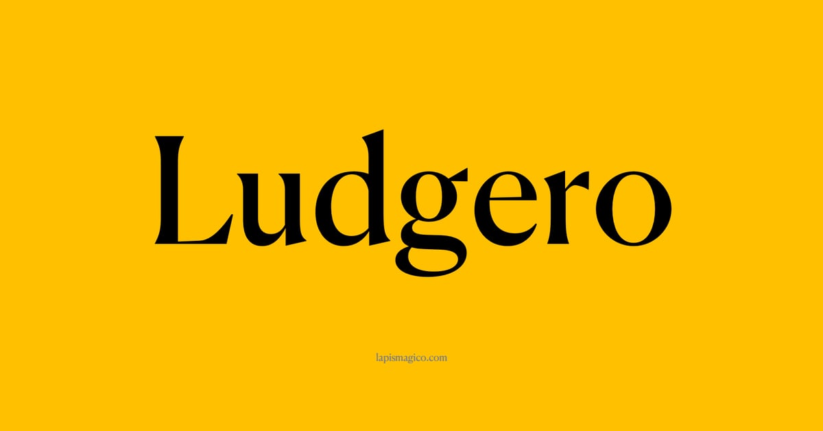 Nome Ludgero, ficha divertida com pontilhado para crianças