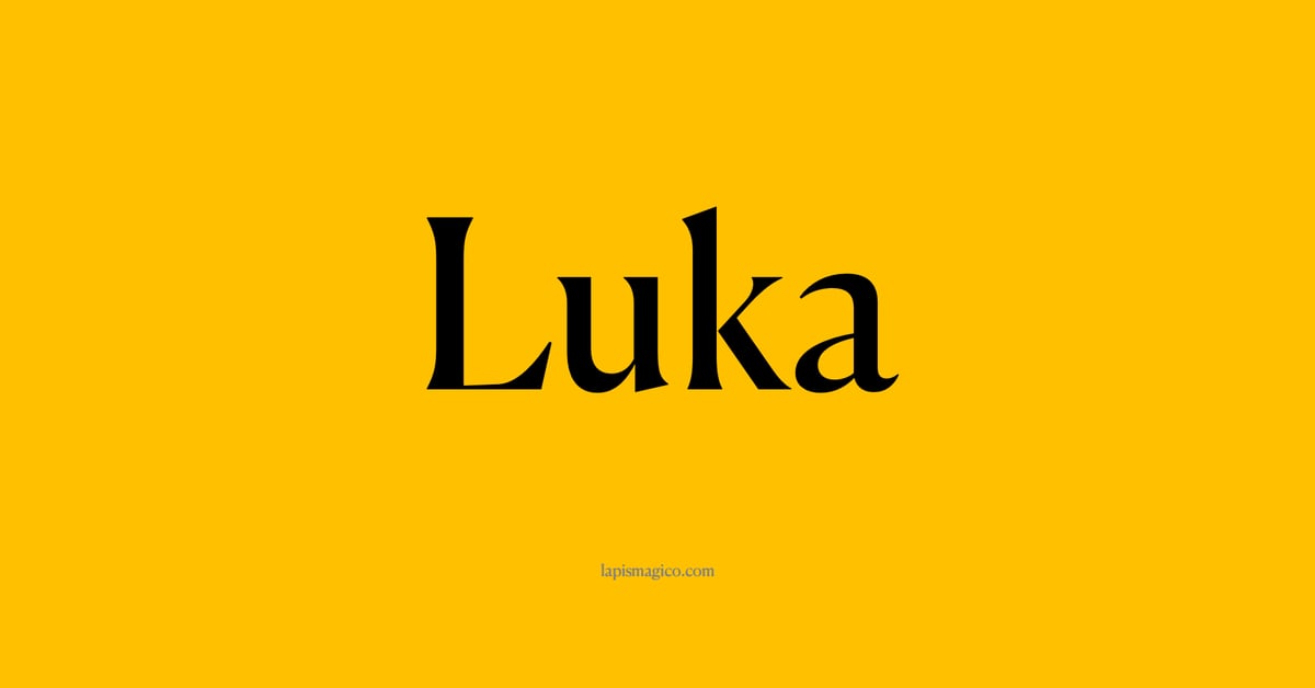 Nome Luka, ficha divertida com pontilhado para crianças
