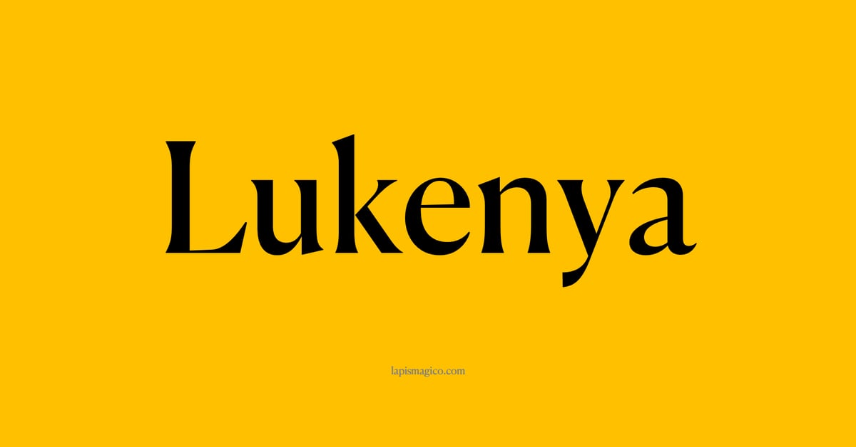 Nome Lukenya, ficha divertida com pontilhado para crianças