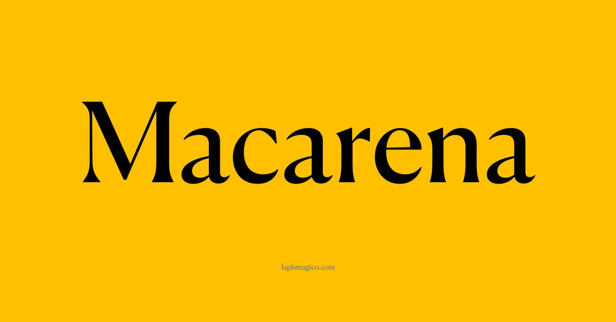 Nome Macarena, ficha divertida com pontilhado para crianças