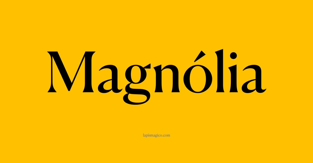 Nome Magnólia, ficha divertida com pontilhado para crianças