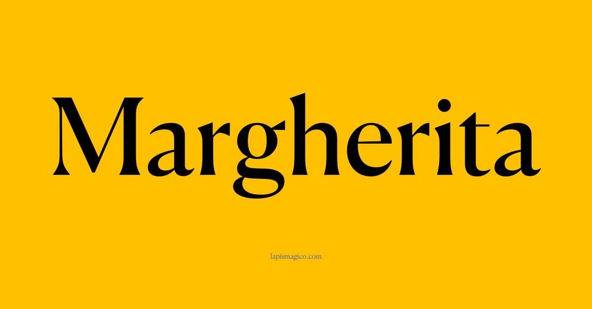 Nome Margherita, ficha divertida com pontilhado para crianças