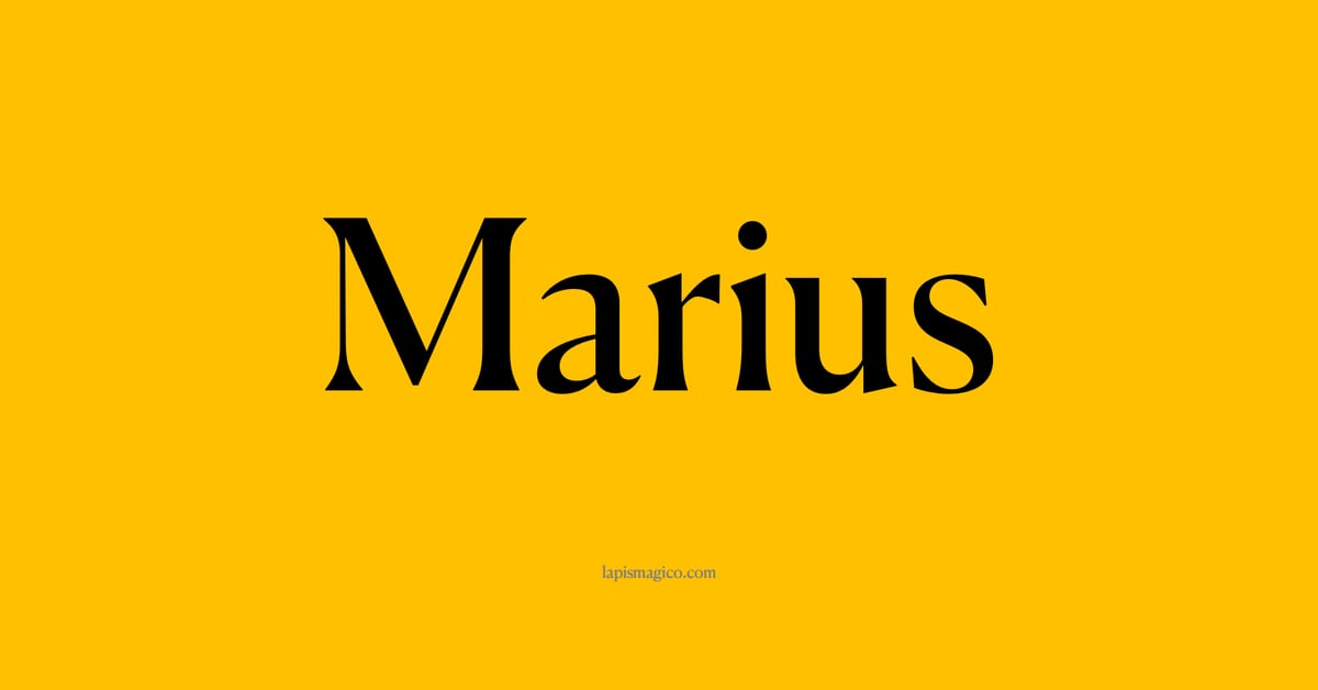 Nome Marius, ficha divertida com pontilhado para crianças