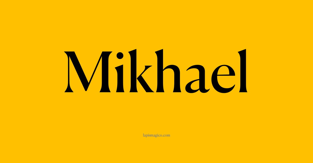 Nome Mikhael, ficha divertida com pontilhado para crianças