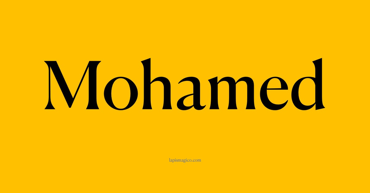 Nome Mohamed, ficha divertida com pontilhado para crianças