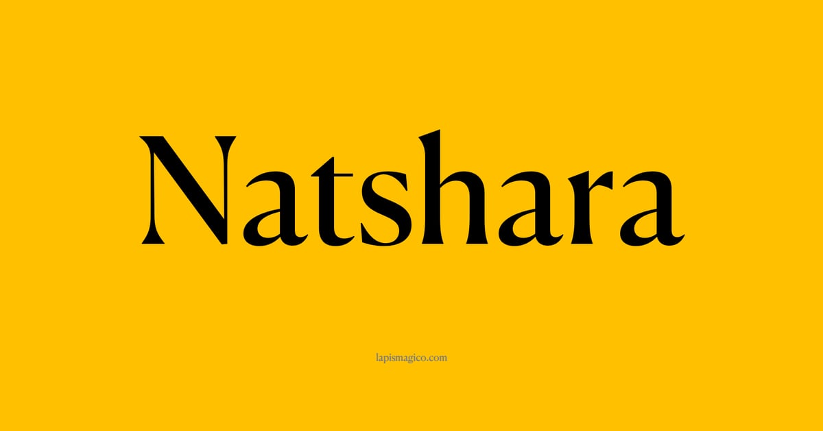 Nome Natshara, ficha divertida com pontilhado para crianças