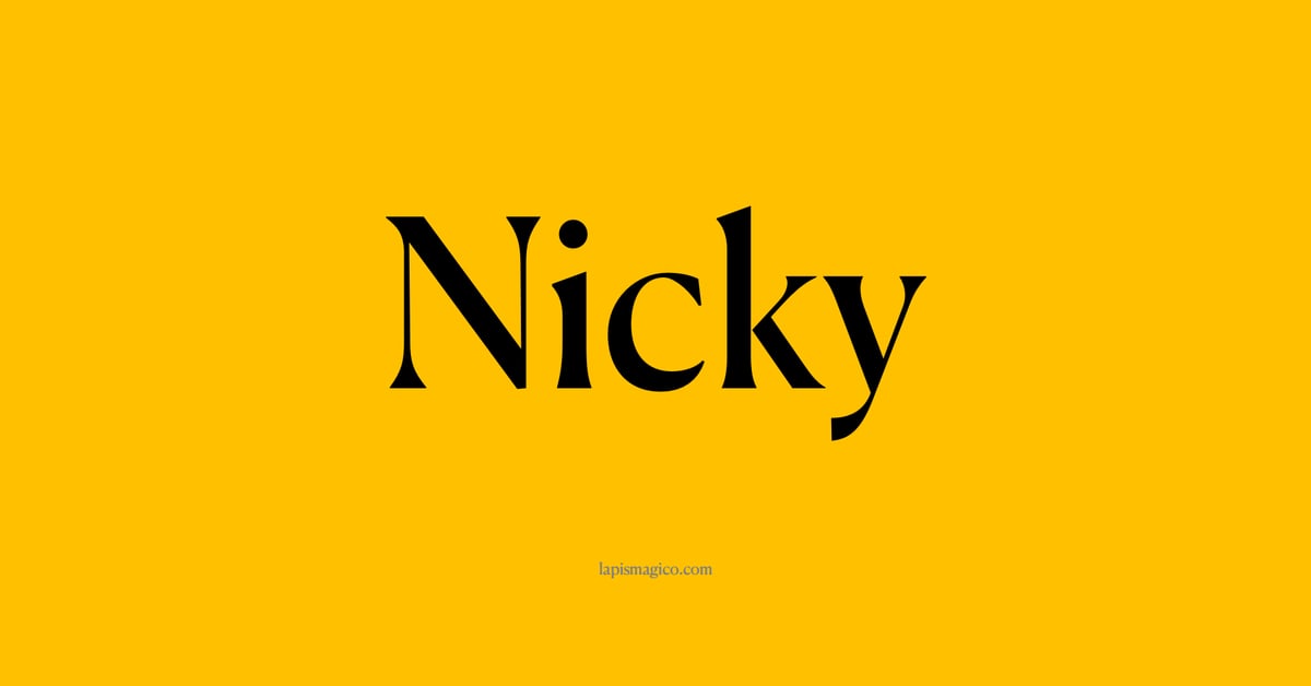 Nome Nicky, ficha divertida com pontilhado para crianças