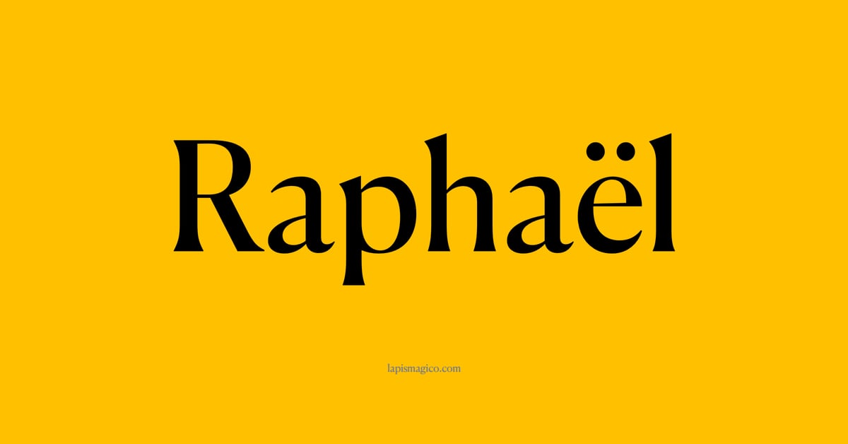 Nome Raphaël, ficha divertida com pontilhado para crianças