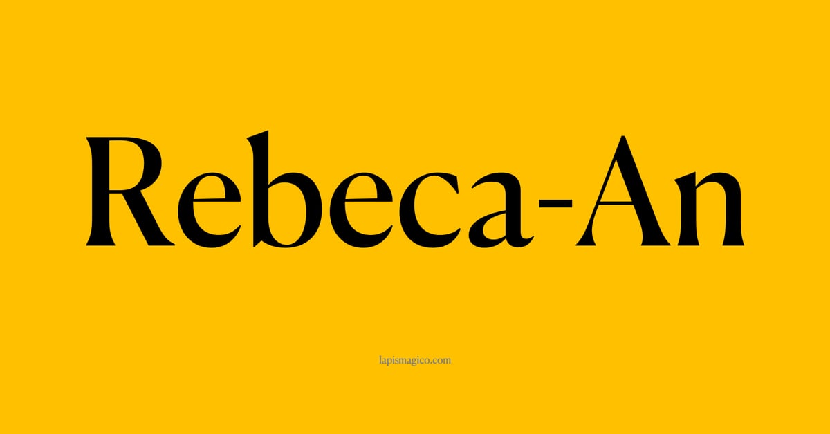Nome Rebeca-An, ficha divertida com pontilhado para crianças