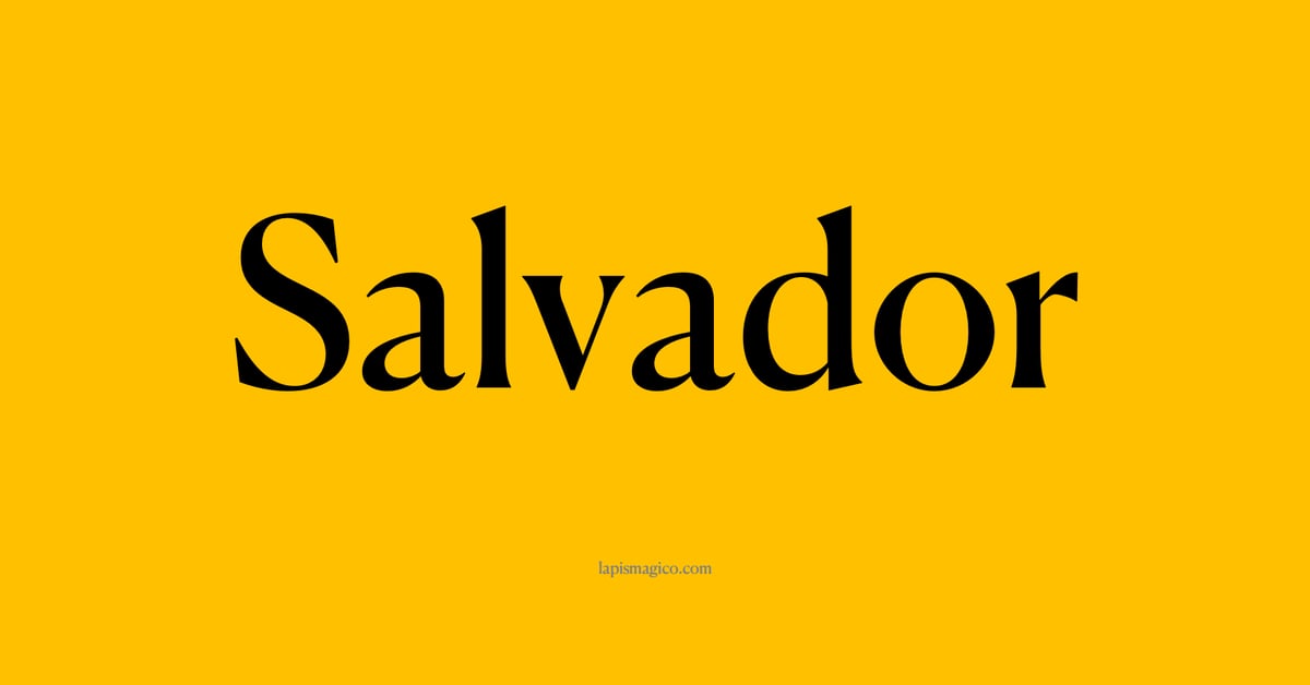 Nome Salvador, ficha divertida com pontilhado para crianças