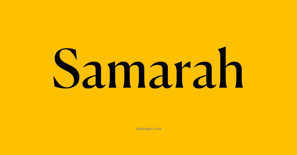 Nome Samarah, ficha divertida com pontilhado para crianças