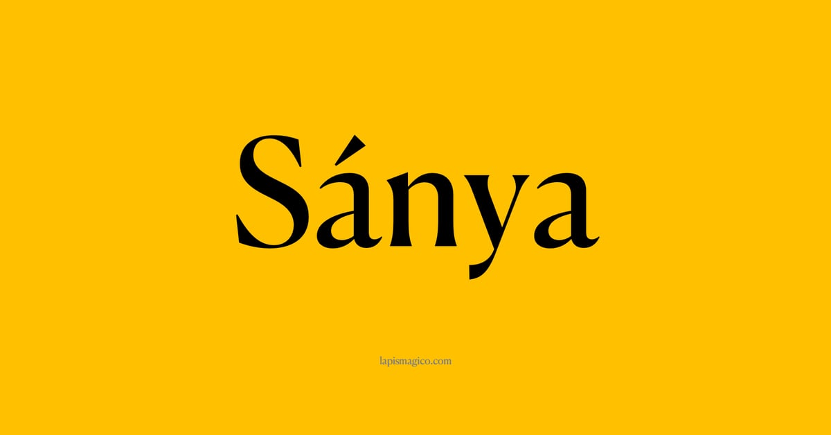 Nome Sánya, ficha divertida com pontilhado para crianças