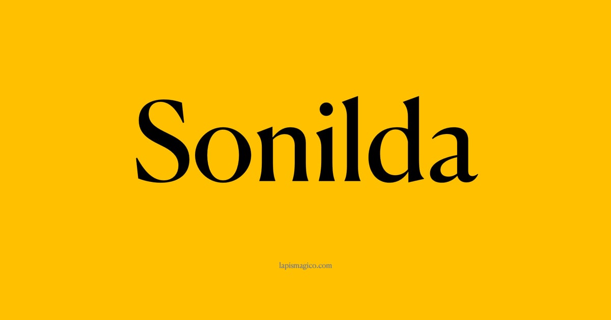 Nome Sonilda, ficha divertida com pontilhado para crianças