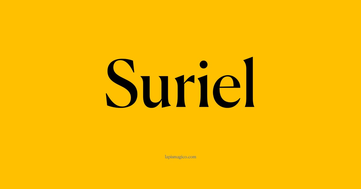 Nome Suriel, ficha divertida com pontilhado para crianças