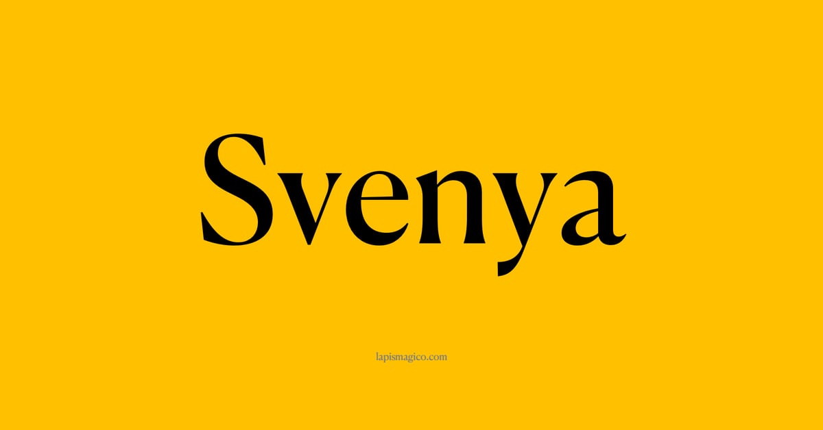 Nome Svenya, ficha divertida com pontilhado para crianças