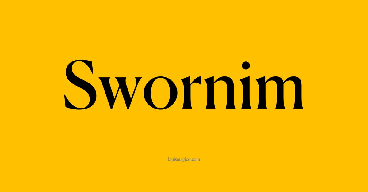 Nome Swornim, ficha divertida com pontilhado para crianças