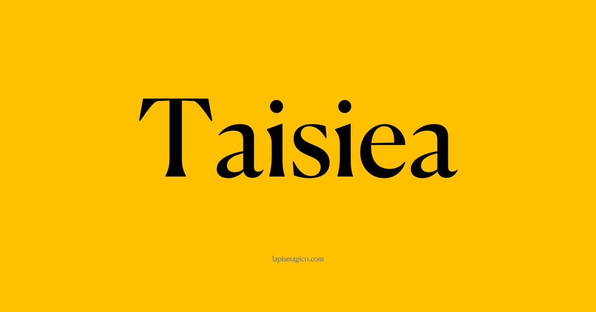 Nome Taisiea, ficha divertida com pontilhado para crianças