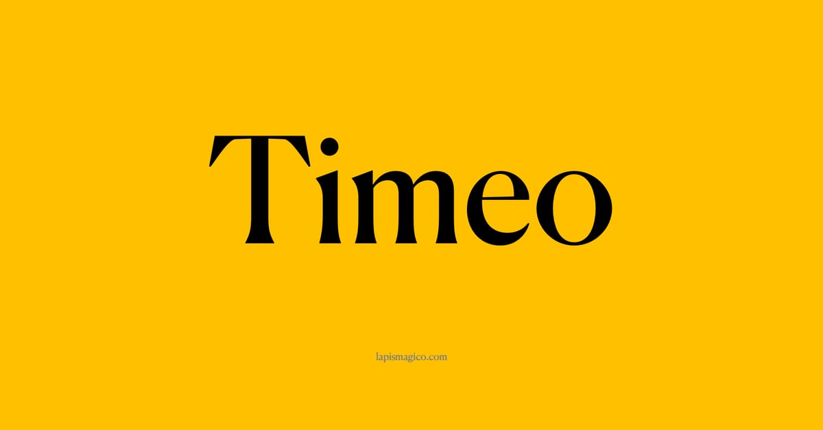 Nome Timeo, ficha divertida com pontilhado para crianças