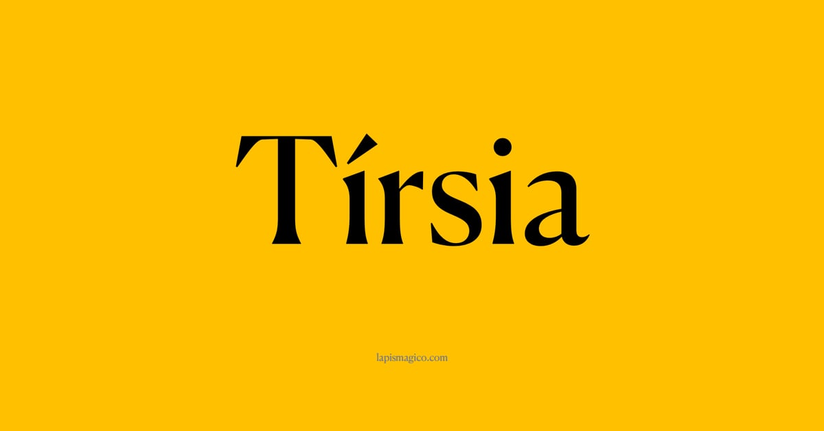 Nome Tírsia, ficha divertida com pontilhado para crianças