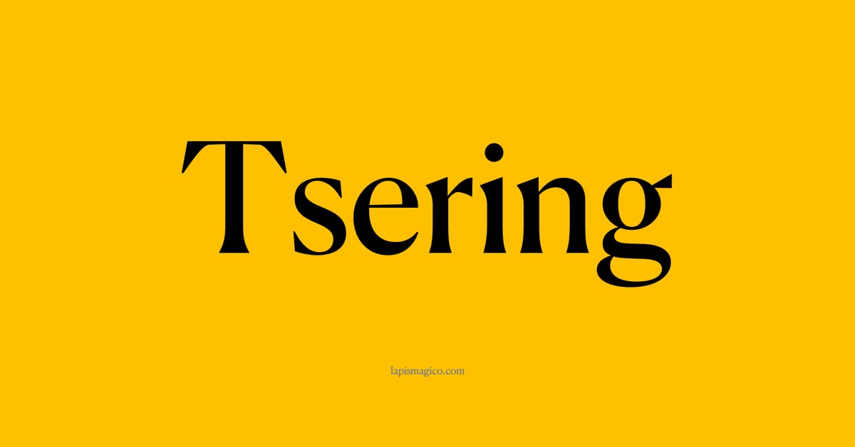 Nome Tsering, ficha divertida com pontilhado para crianças