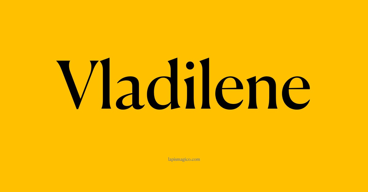 Nome Vladilene, ficha divertida com pontilhado para crianças