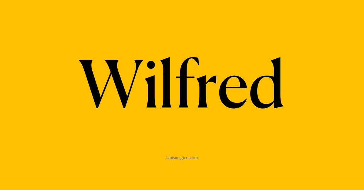 Nome Wilfred, ficha divertida com pontilhado para crianças