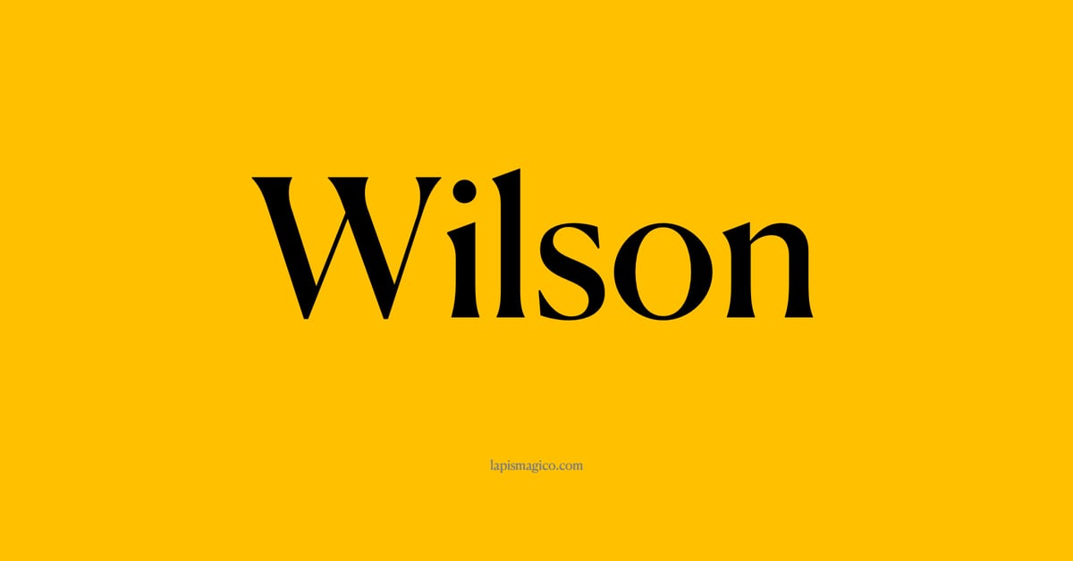 Nome Wilson, ficha divertida com pontilhado para crianças