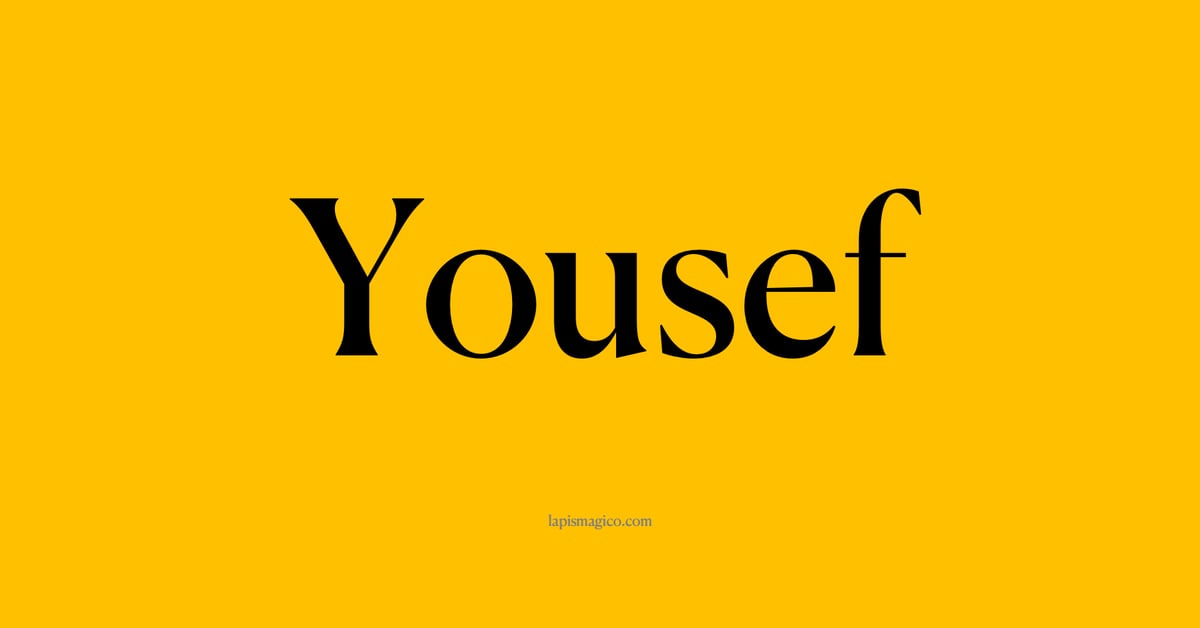 Nome Yousef, ficha divertida com pontilhado para crianças