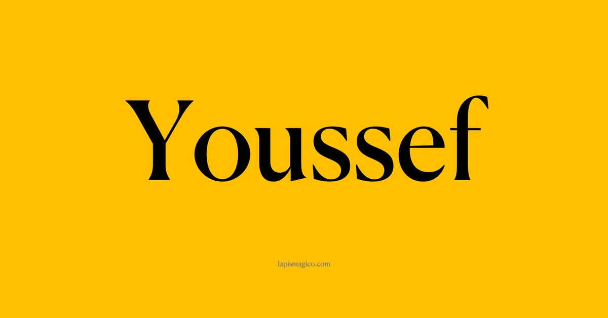 Nome Youssef, ficha divertida com pontilhado para crianças